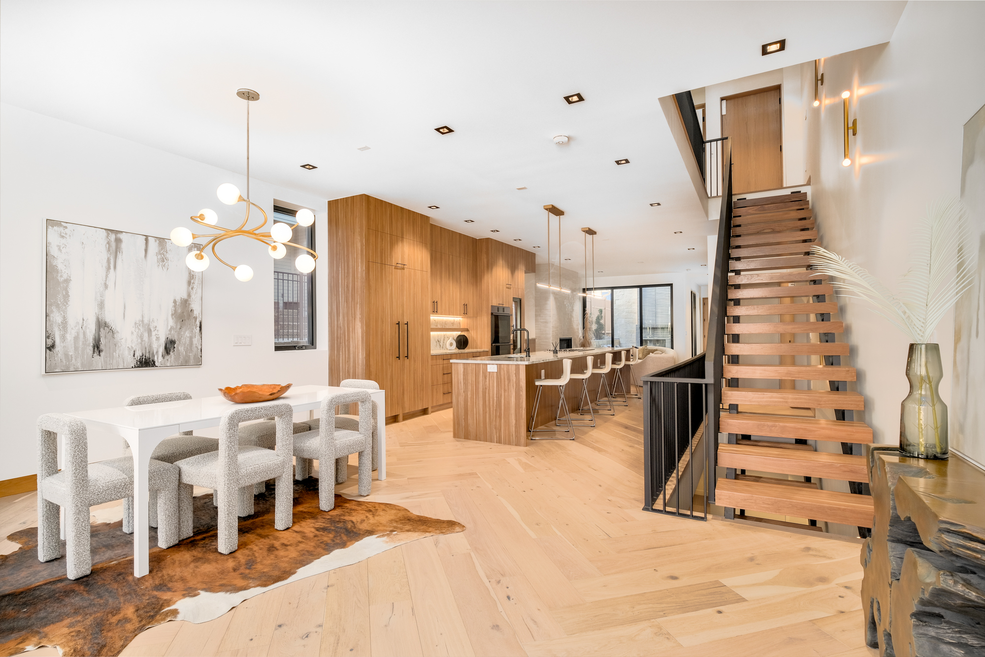 334 Steele Street — modern open kitchen and dining, Cherry Creek